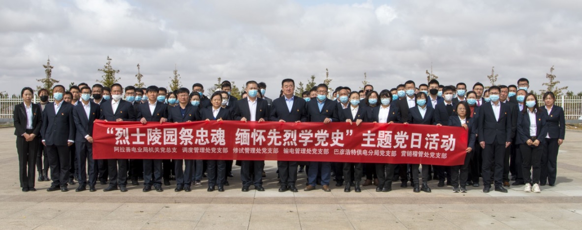 阿拉善電業局：“烈士陵園祭忠魂 緬懷先烈學黨史”主題黨日活動