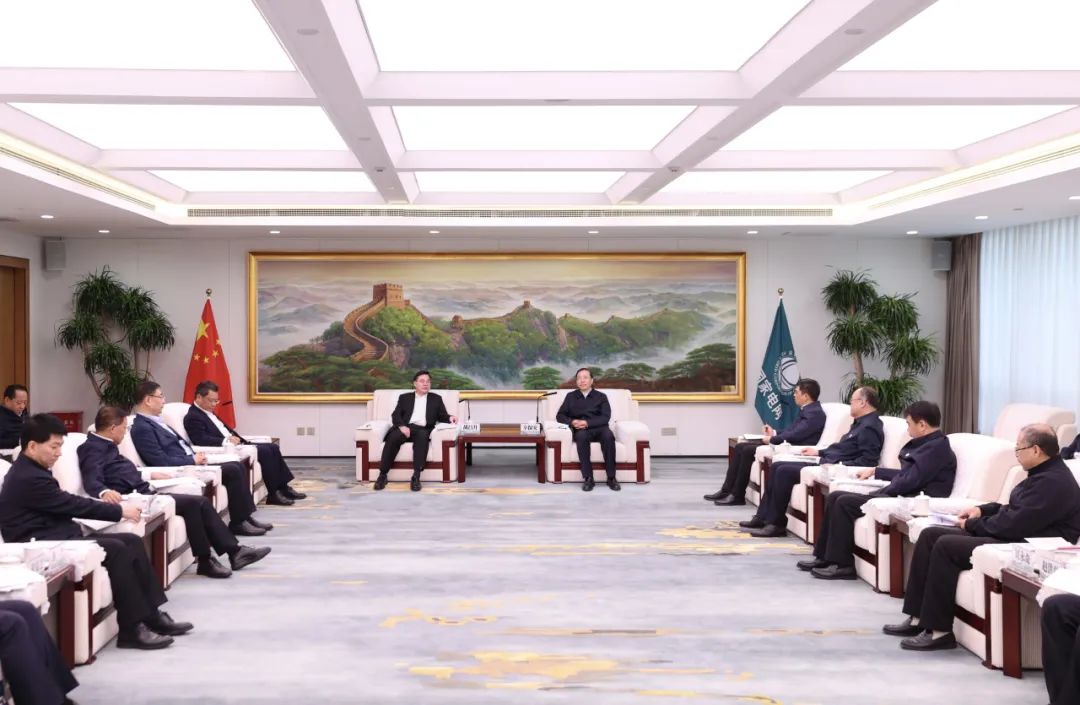 國家電網公司董事長辛保安與甘肅省委書記胡昌升、省長任振鶴會談
